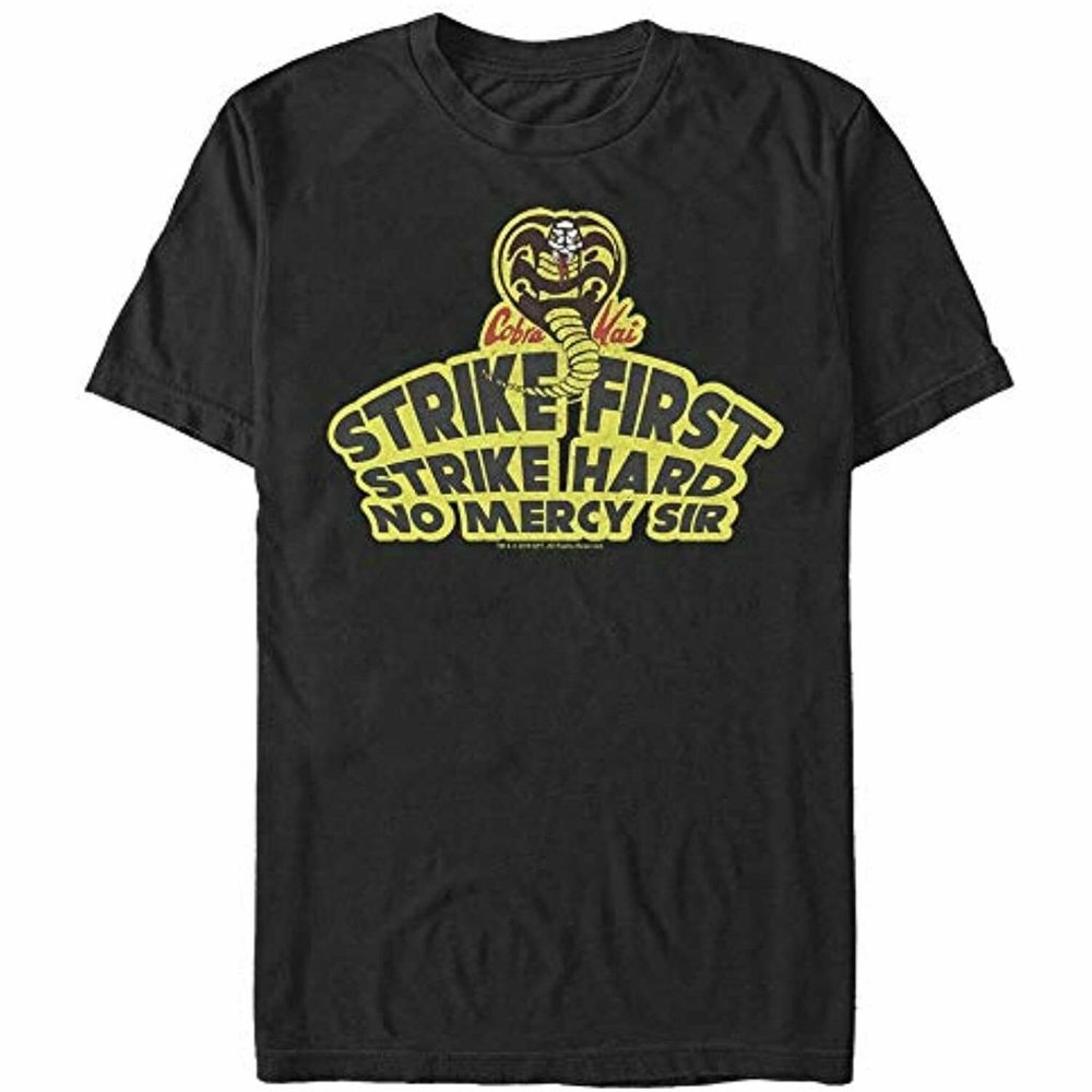 Men's Cobra Kai Strike First No Mercy T Shirt